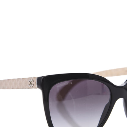Chanel Quilted CC Sunglasses 5288-Q Black Tan 7 of 8