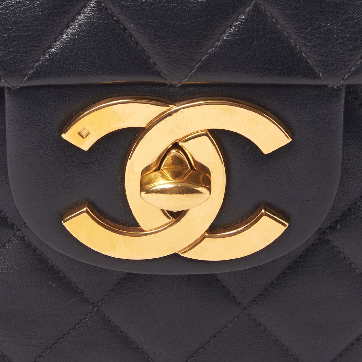 Chanel Lambskin Quilted XL Jumbo Single Flap Black 8 of 10