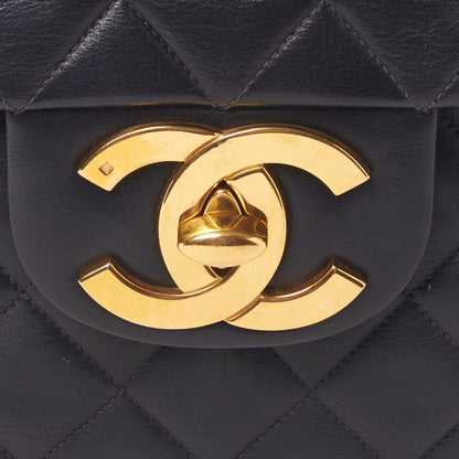 Chanel Lambskin Quilted XL Jumbo Single Flap Black 8 of 10