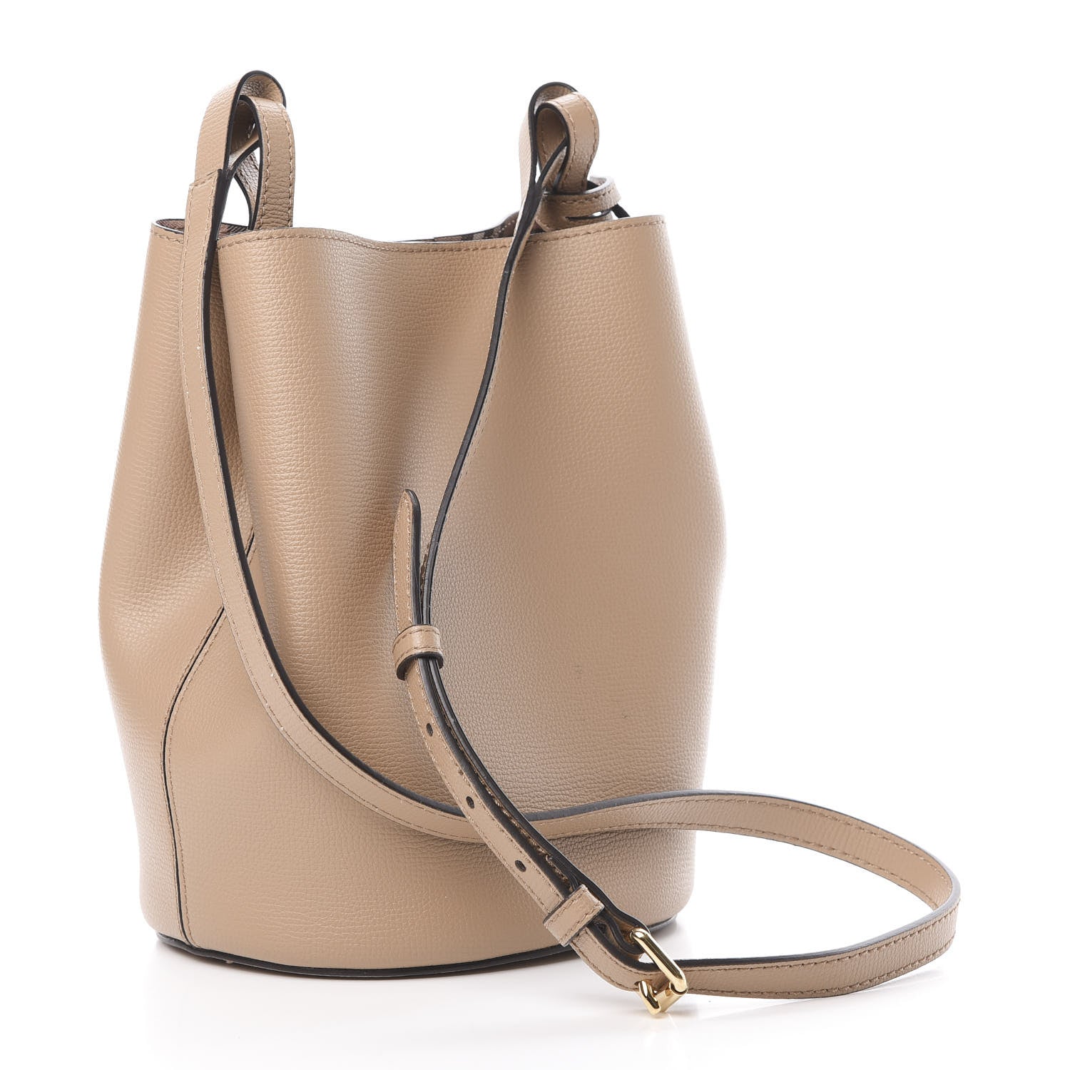 Burberry Calfskin Small Lorne Bucket Crossbody Camel 3 of 12