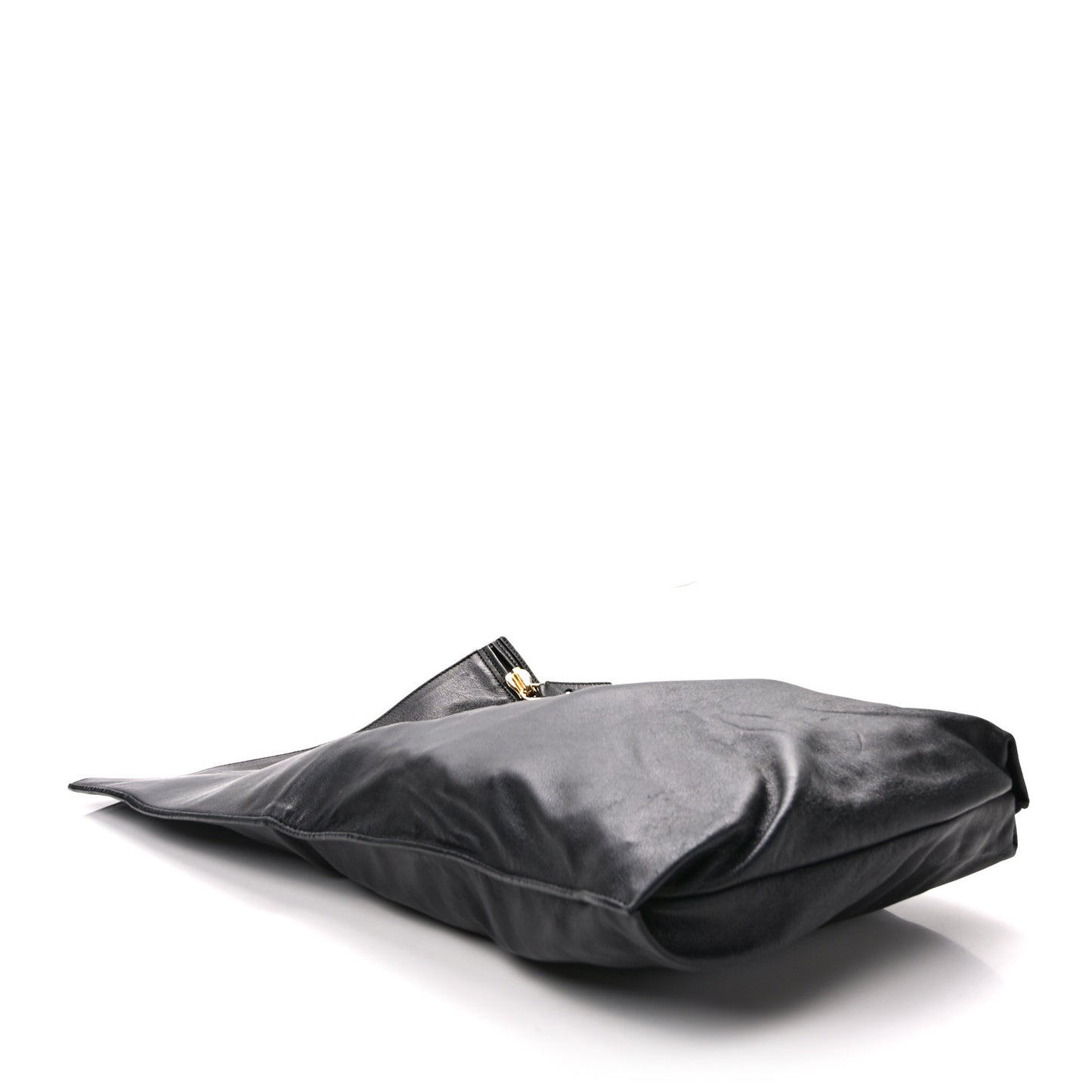 Ramskin Large Alix Padlock Zip Shoulder Bag Black