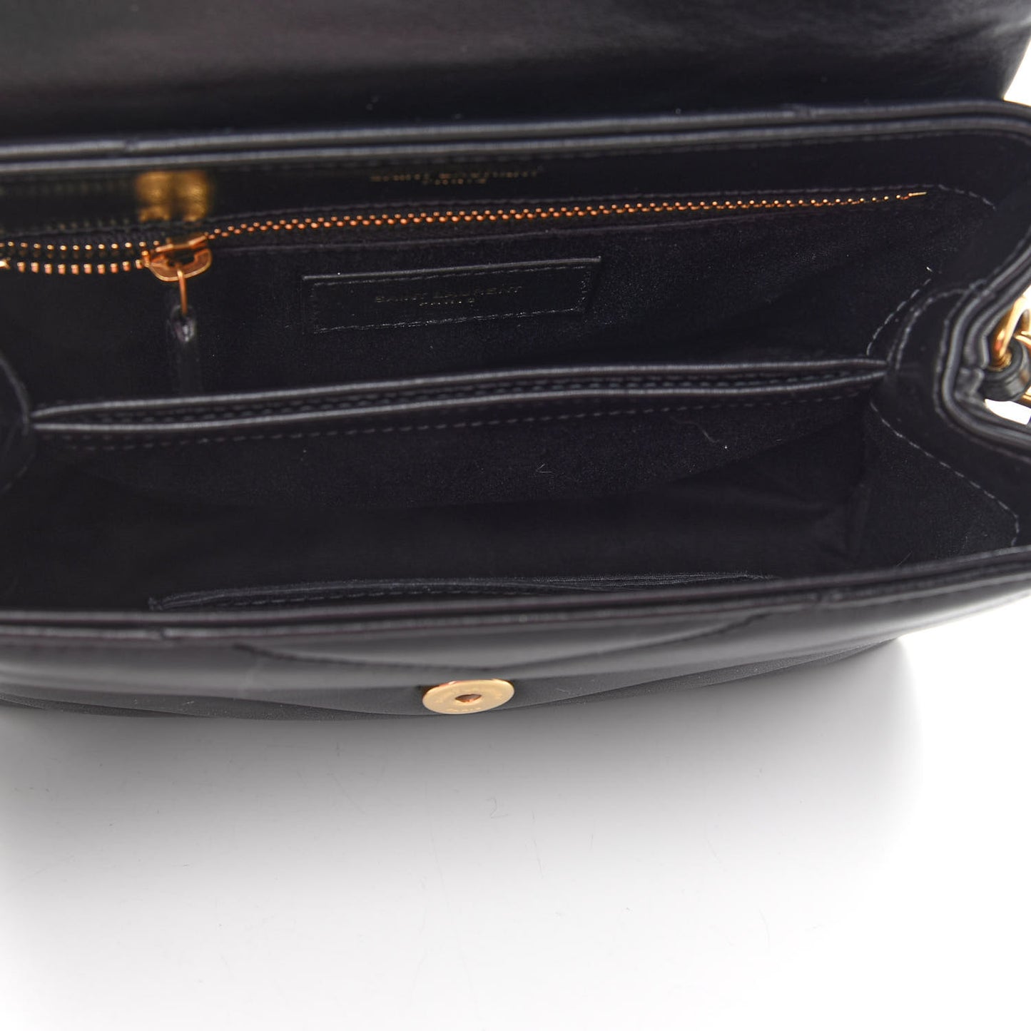 Calfskin Y Quilted Monogram Toy Loulou Crossbody Bag Black