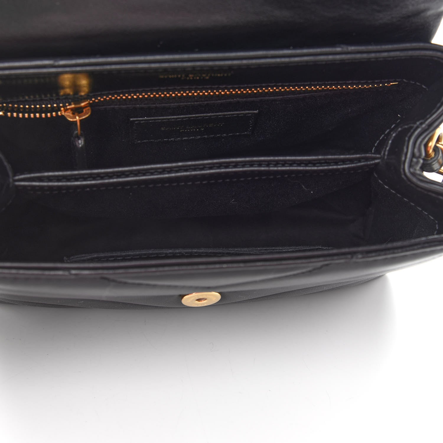 Saint Laurent Calfskin Y Quilted Monogram Toy Loulou Crossbody Bag Black 5 of 8