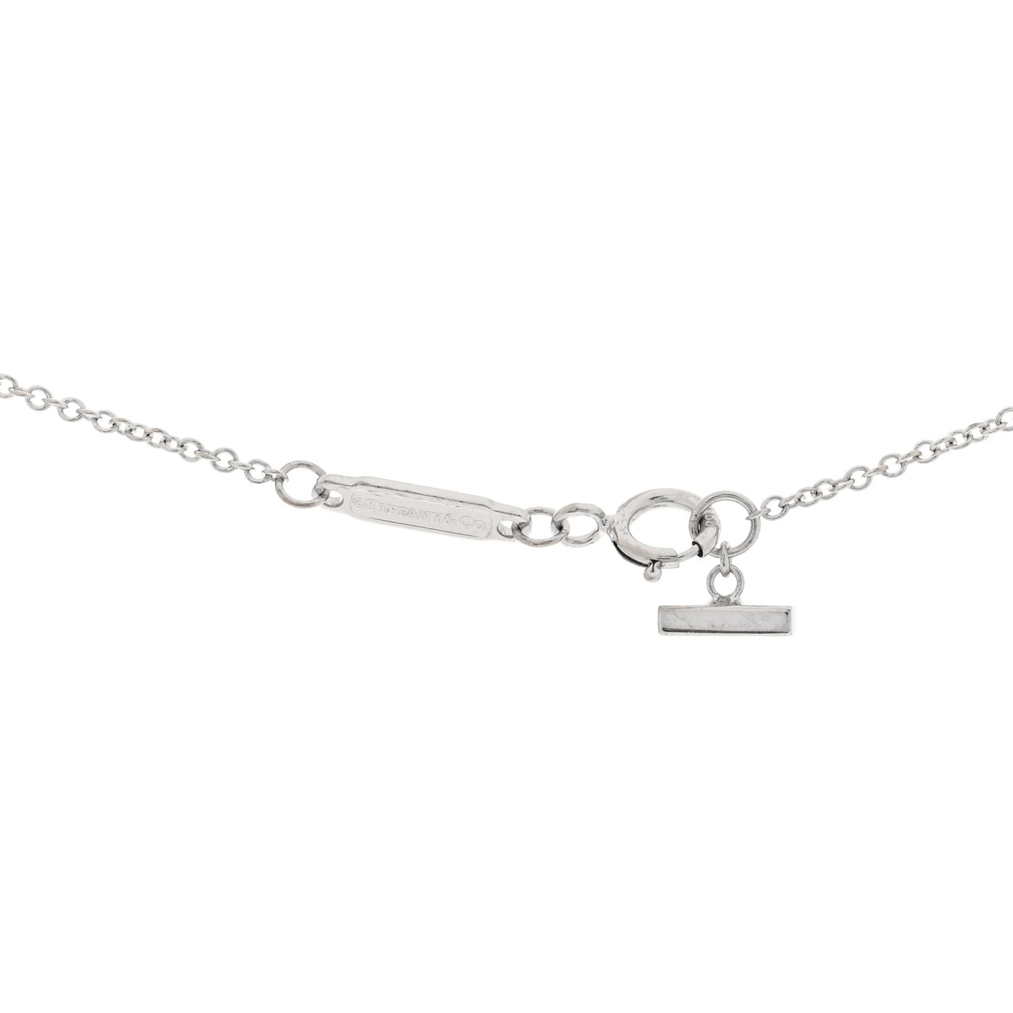 18K White Gold Blue Sapphire Wave Pendant Necklace