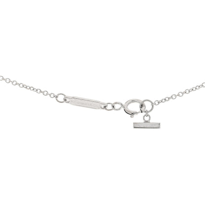 Tiffany 18K White Gold Blue Sapphire Wave Pendant Necklace 4 of 5