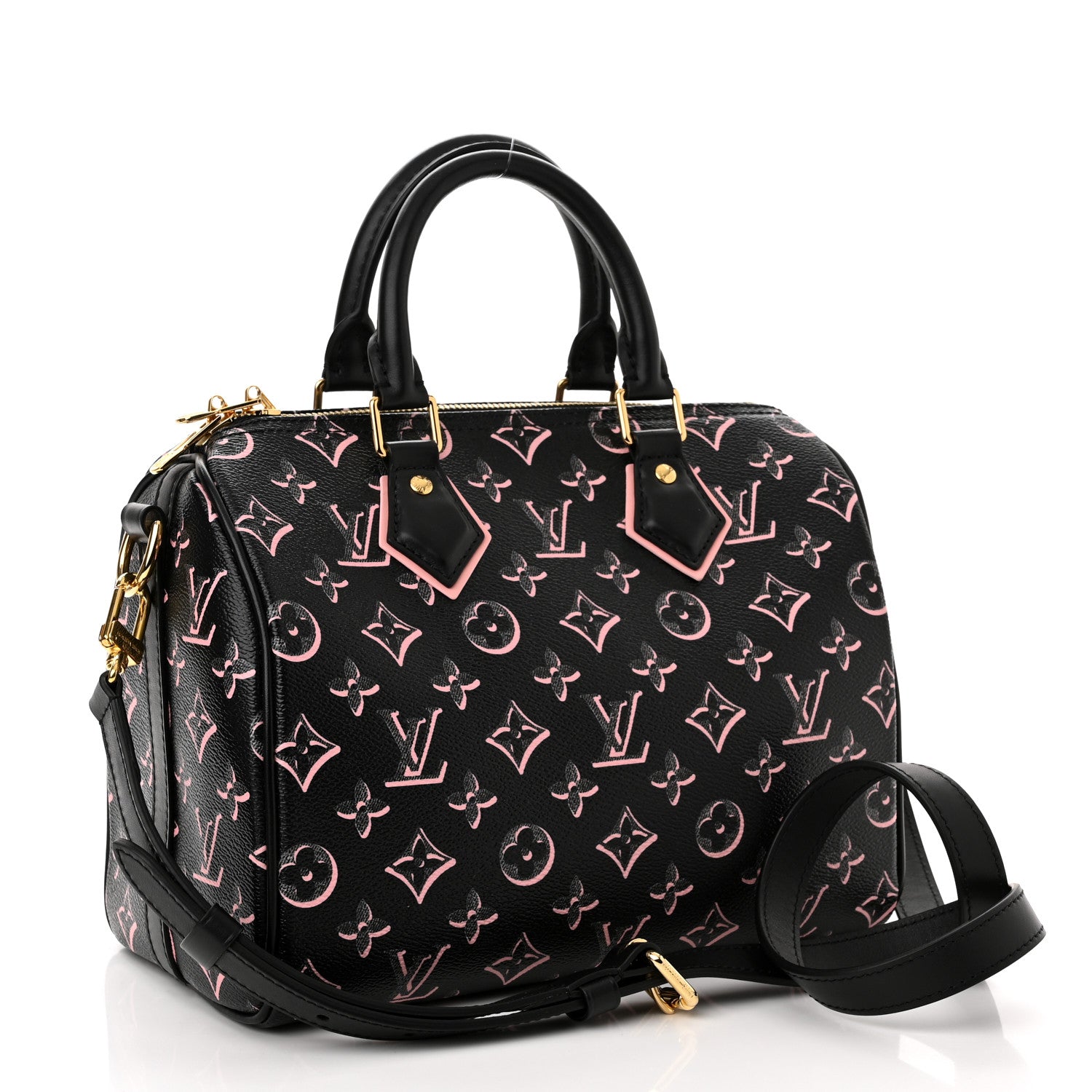 Louis Vuitton Monogram Fall for You Speedy Bandouliere 25 Black 3 of 9