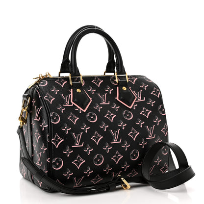 Louis Vuitton Monogram Fall for You Speedy Bandouliere 25 Black 3 of 9