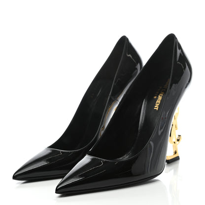 Saint Laurent Patent Opyum 110 Pumps 39 Black Gold 3 of 8