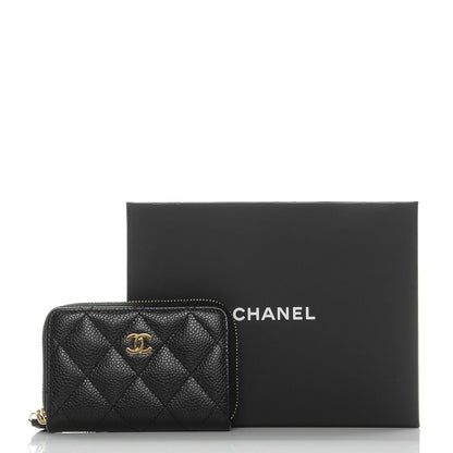 Chanel Caviar Quilted Zip Coin Purse Black 8 of 8