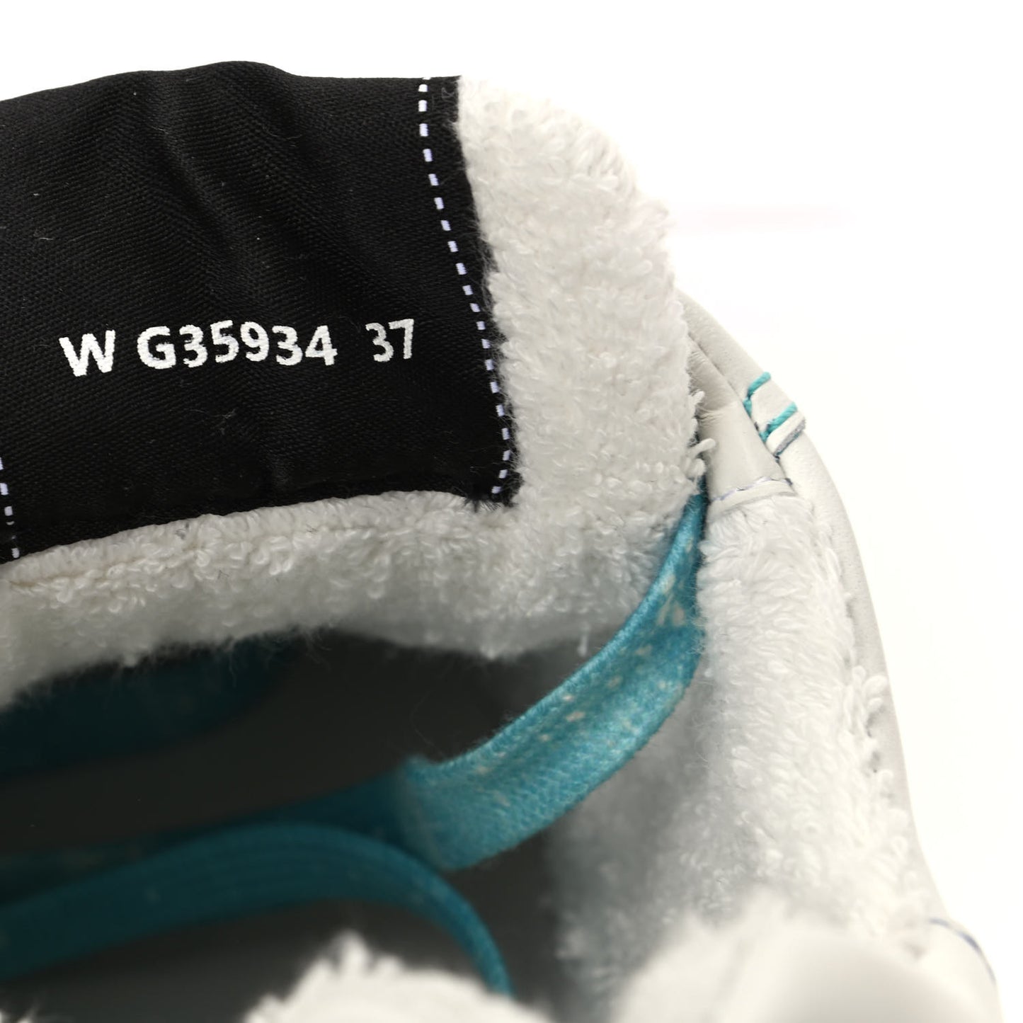 Calfskin Womens Logo Sneakers 37 White Blue