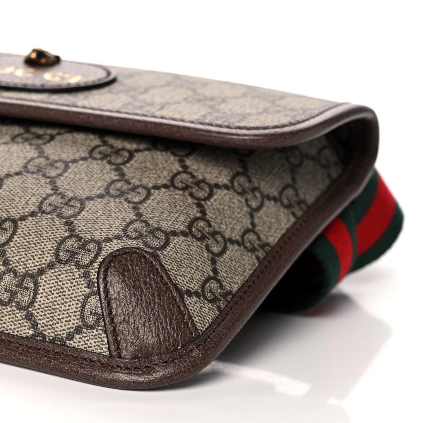 GG Supreme Monogram Neo Vintage Web Belt Bag Brown