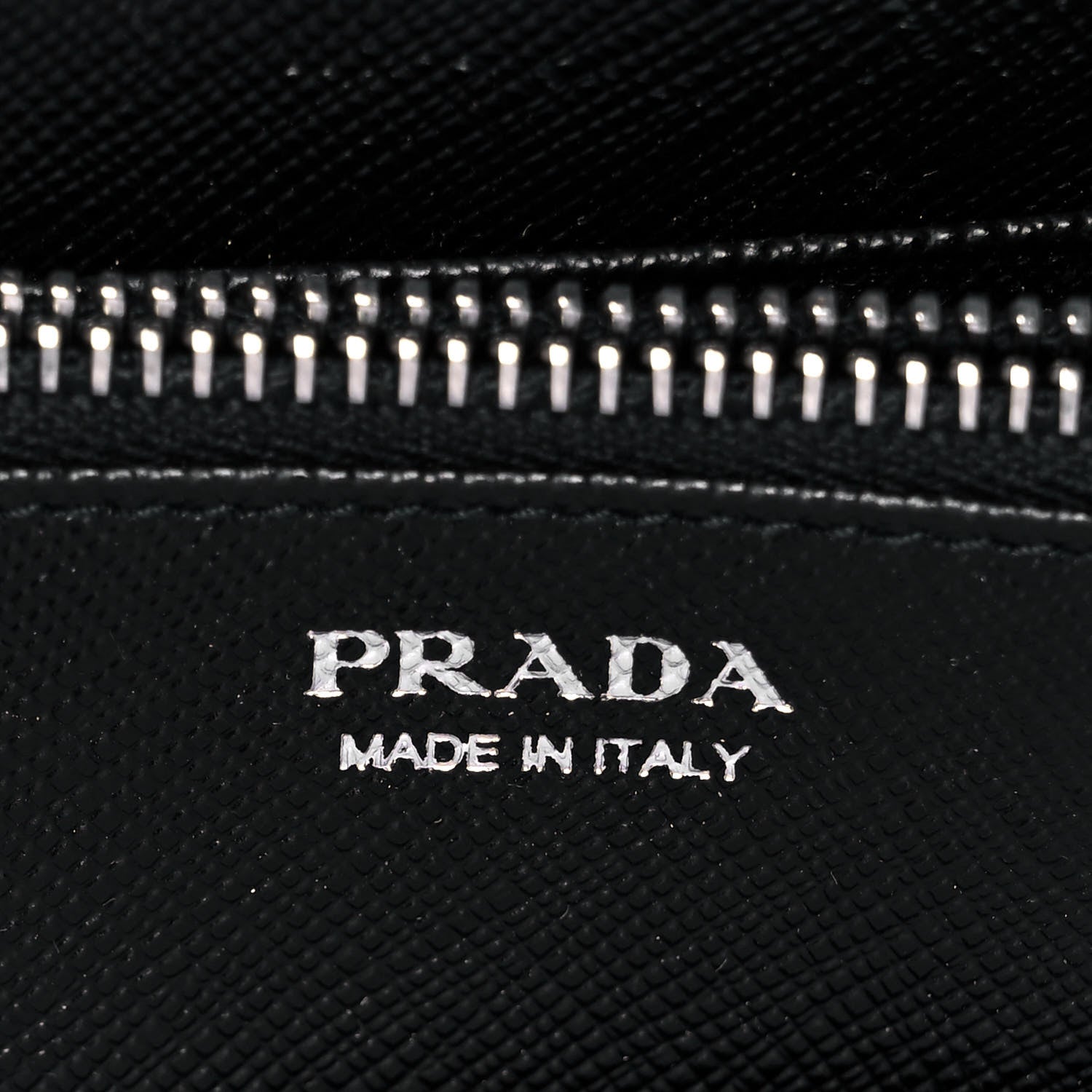 Prada Nylon Quilted Palm Tree Zip Wallet Black 6 of 9