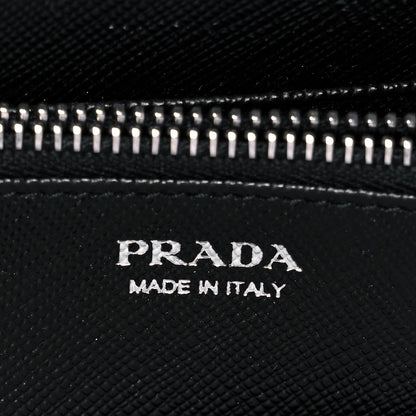 Prada Nylon Quilted Palm Tree Zip Wallet Black 6 of 9