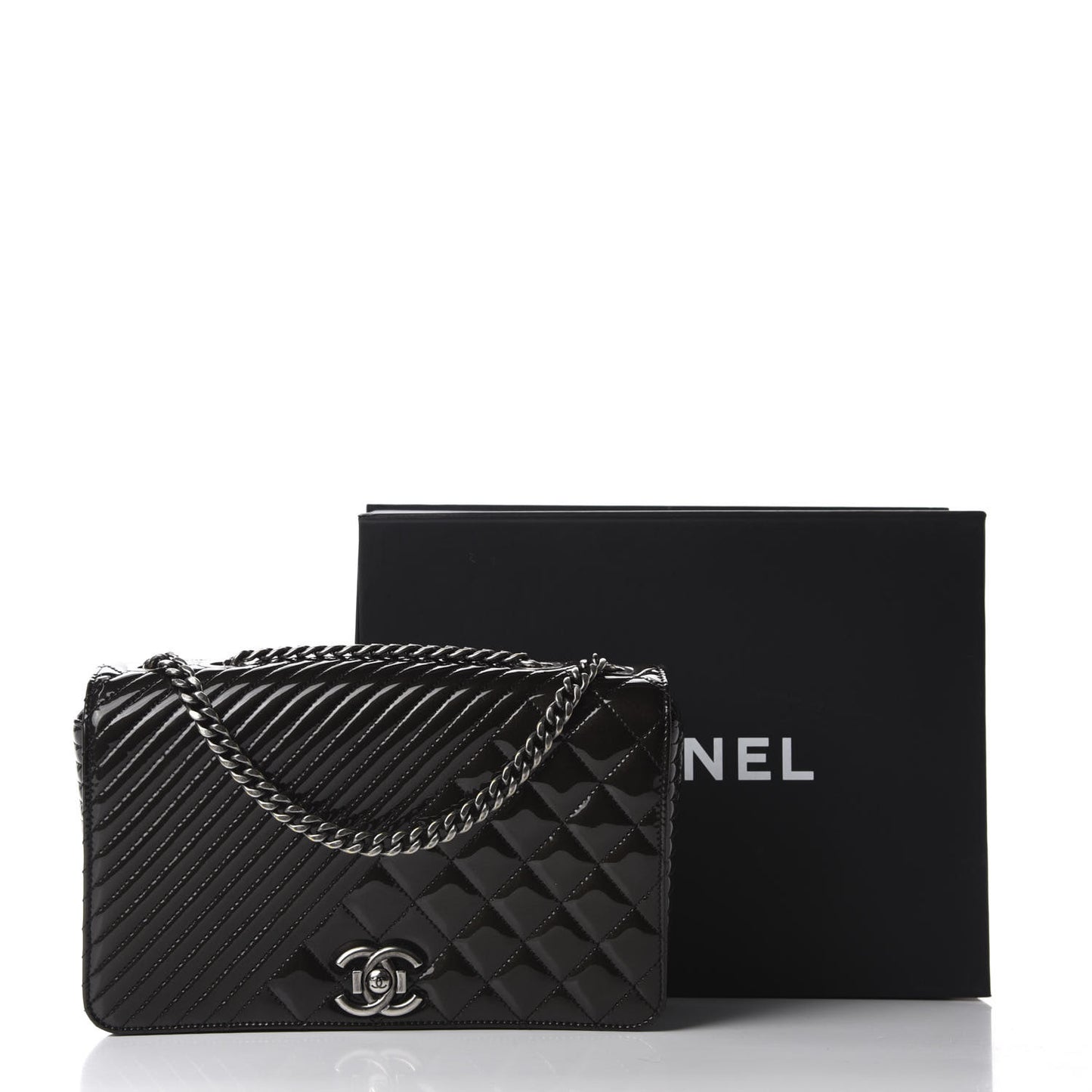 Patent Quilted Medium Coco Boy Flap