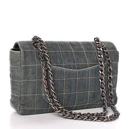 Chanel Denim Chocolate Bar Quilted Flap 3 of 12