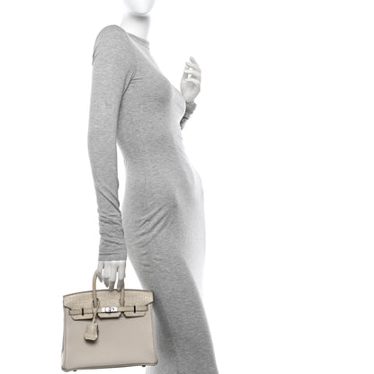 Hermes Togo Matte Alligator Birkin Touch 25 Beton 2 of 11
