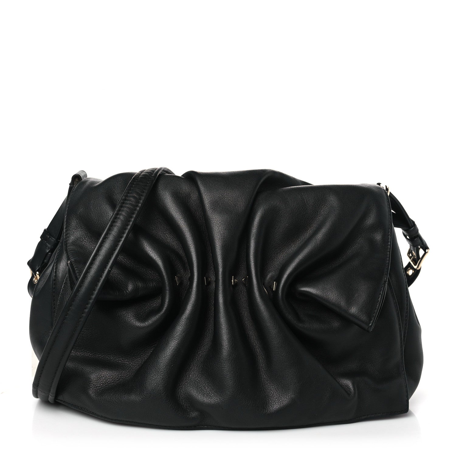 Valentino Garavani Smooth Calfskin Bloomy Crossbody Bag Black 1 of 11