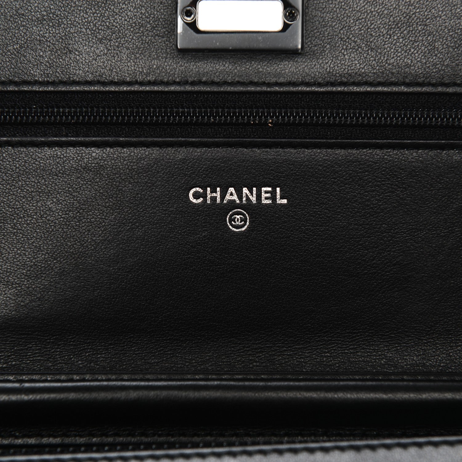 Chanel Aged Calfskin Chevron Quilted Reissue Wallet On Chain WOC So Black 6 of 7