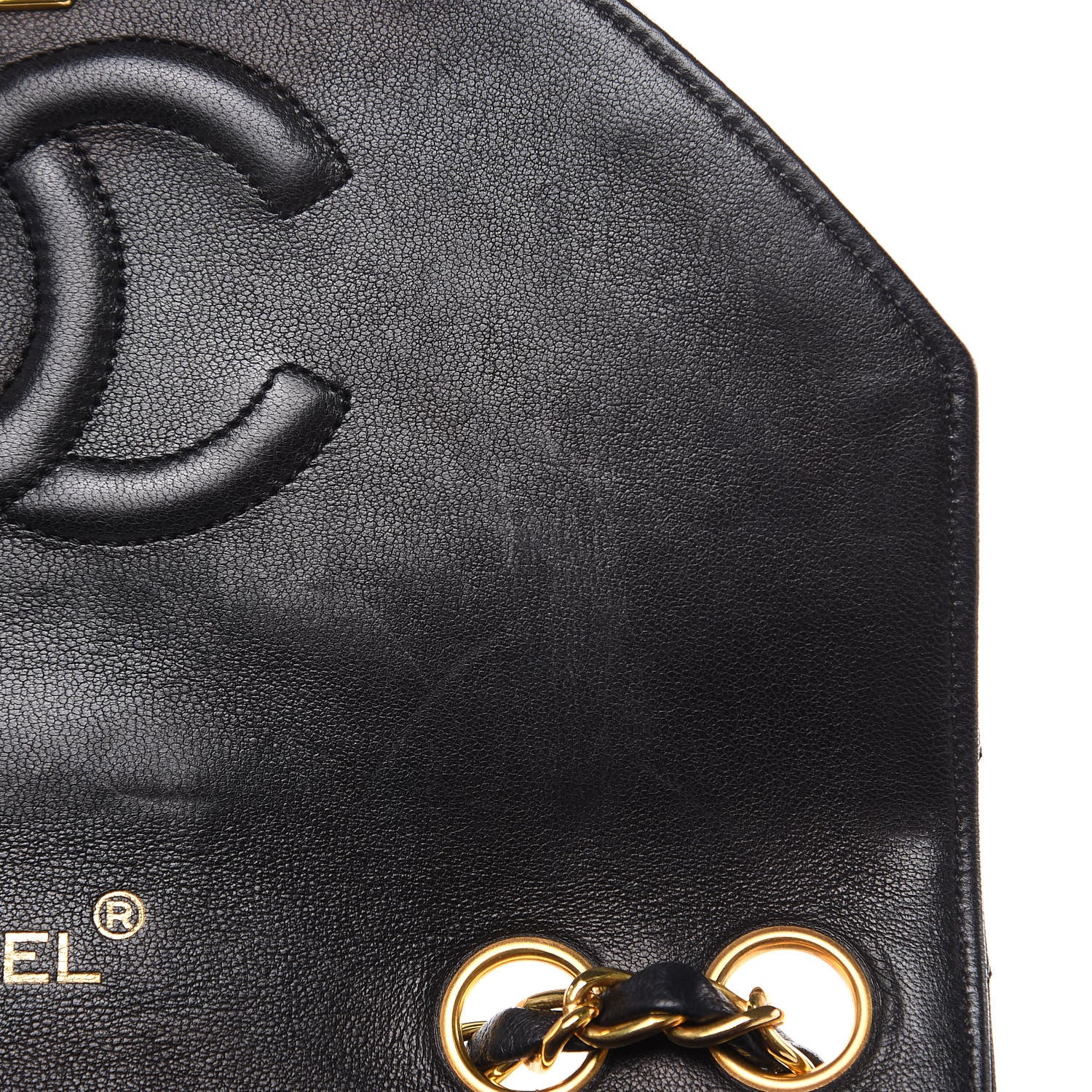 Chanel Lambskin Ribbon Quilted Small Single Flap Black 15 of 16