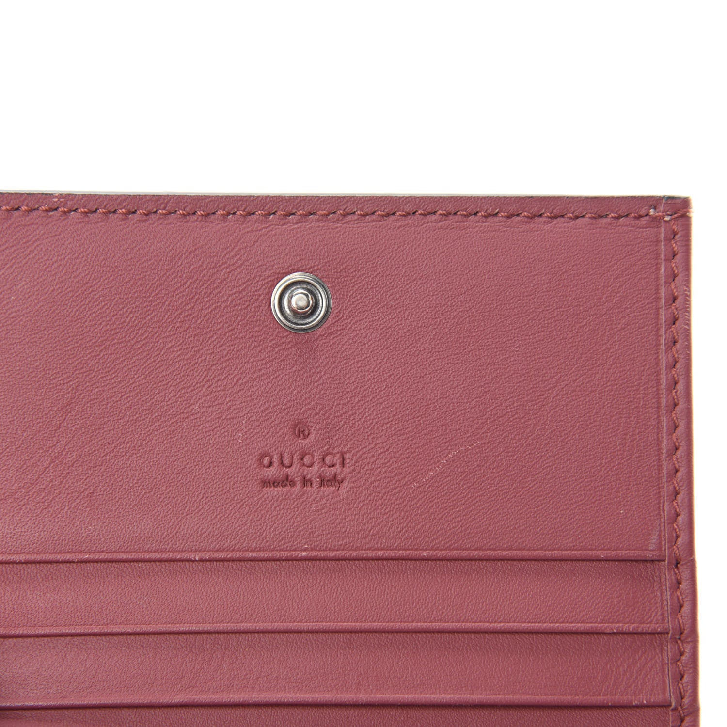 Gucci GG Supreme Monogram Blooms Card Case Beige Multicolor Dry Rose 6 of 8