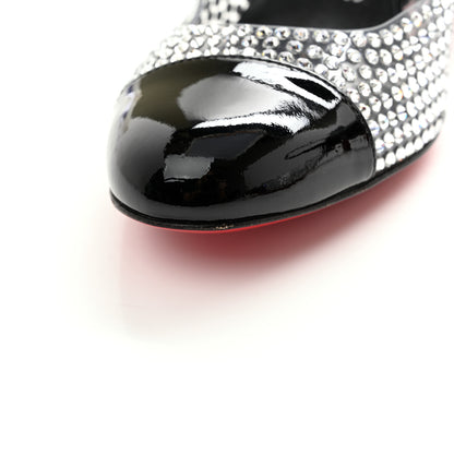 Christian Louboutin Patent PVC Strass Miss Jane Mary Janes 55 Pumps 37.5 Black 11 of 11