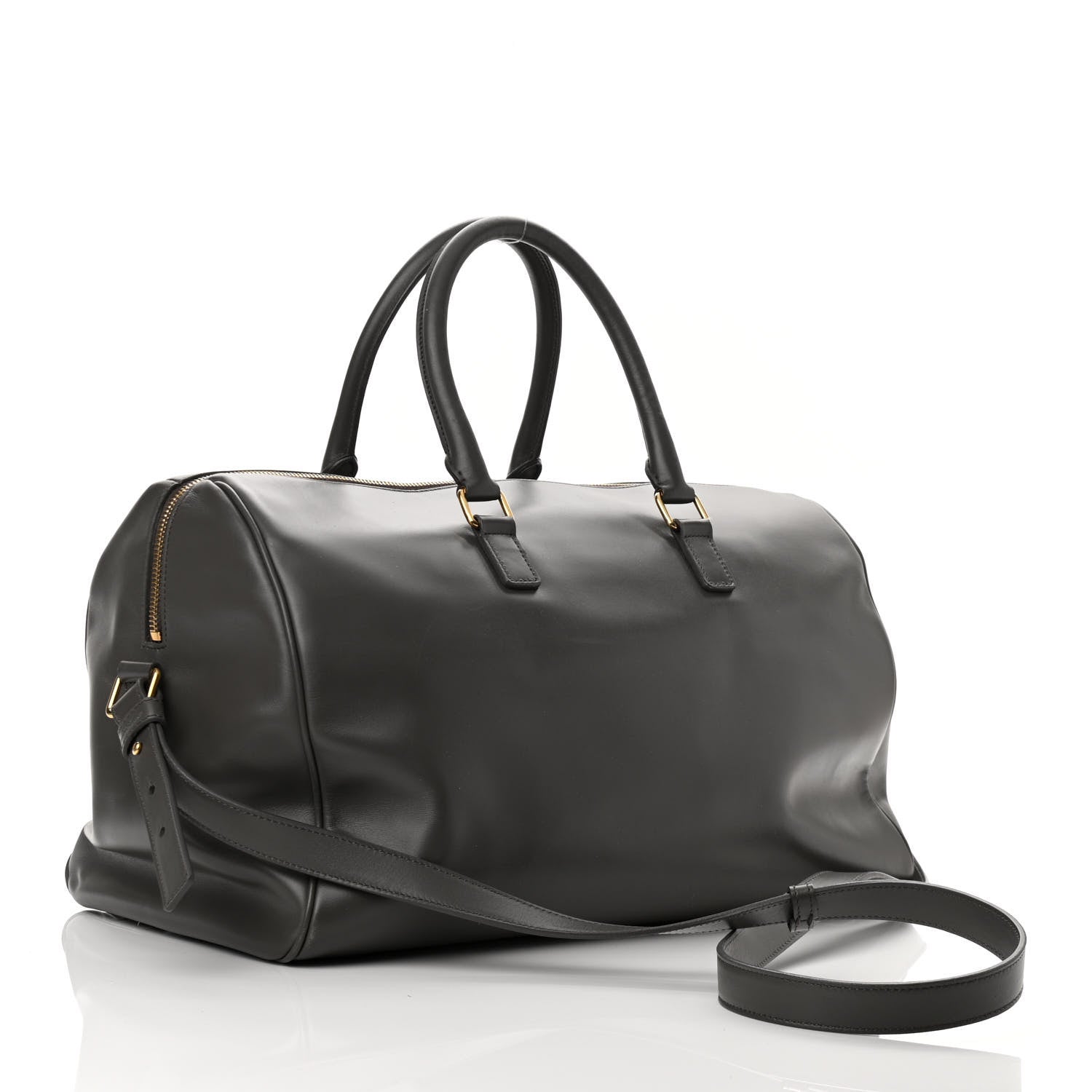 Saint Laurent Calfskin Classic Duffle 12 Earth 3 of 9