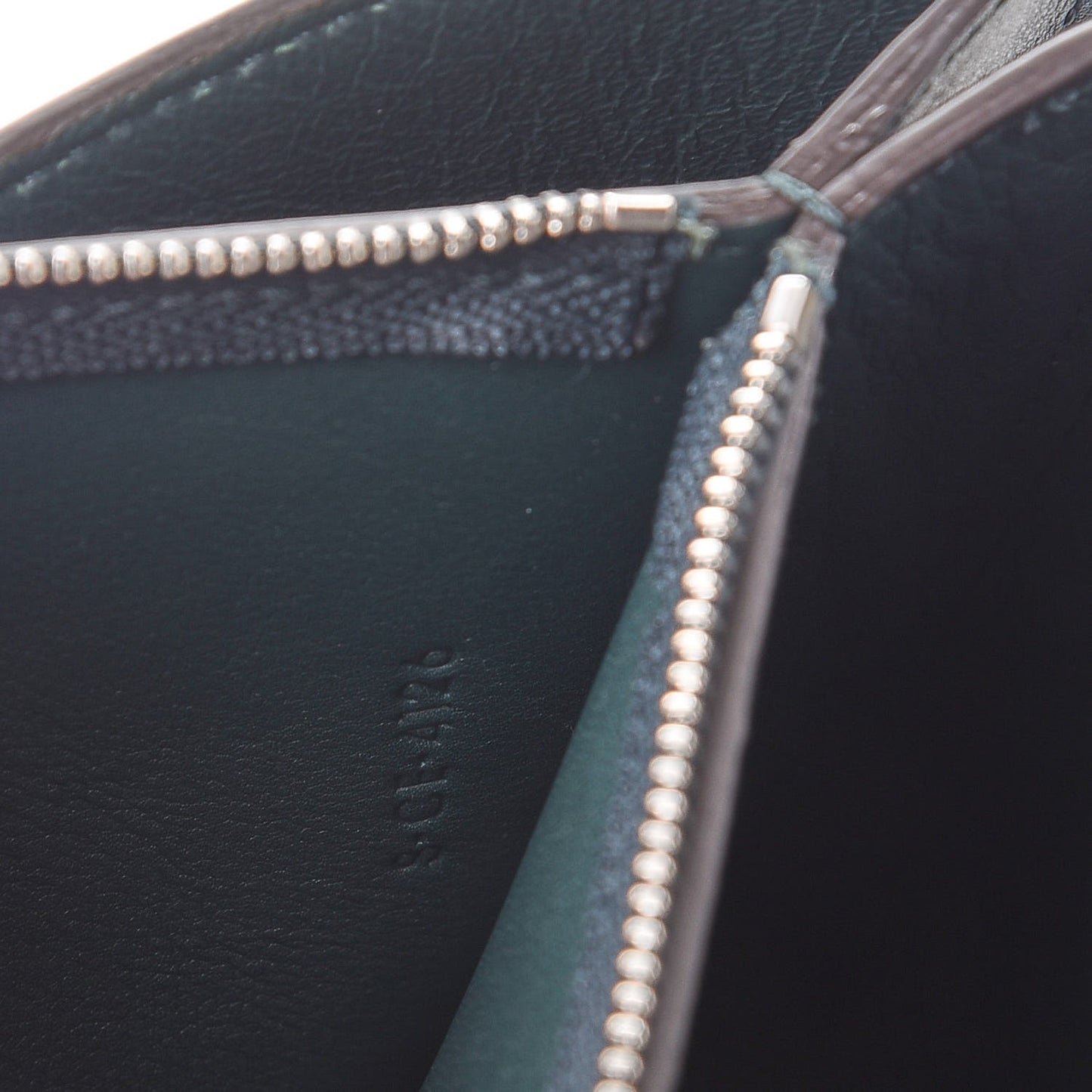 Shiny Smooth Calfskin Medium Frame Shoulder Bag Dark Green Mineral