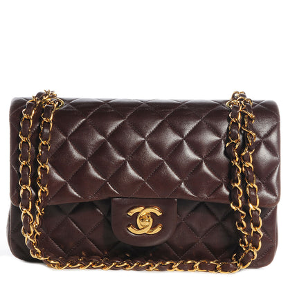 Chanel Lambskin Quilted Small Double Flap Bag Brown 1 of 9