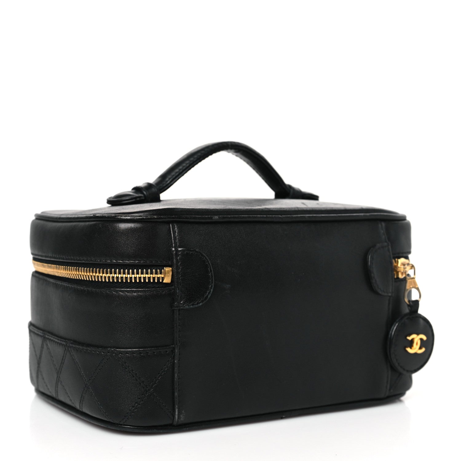 Chanel Lambskin Vanity Cosmetic Case Black 3 of 11