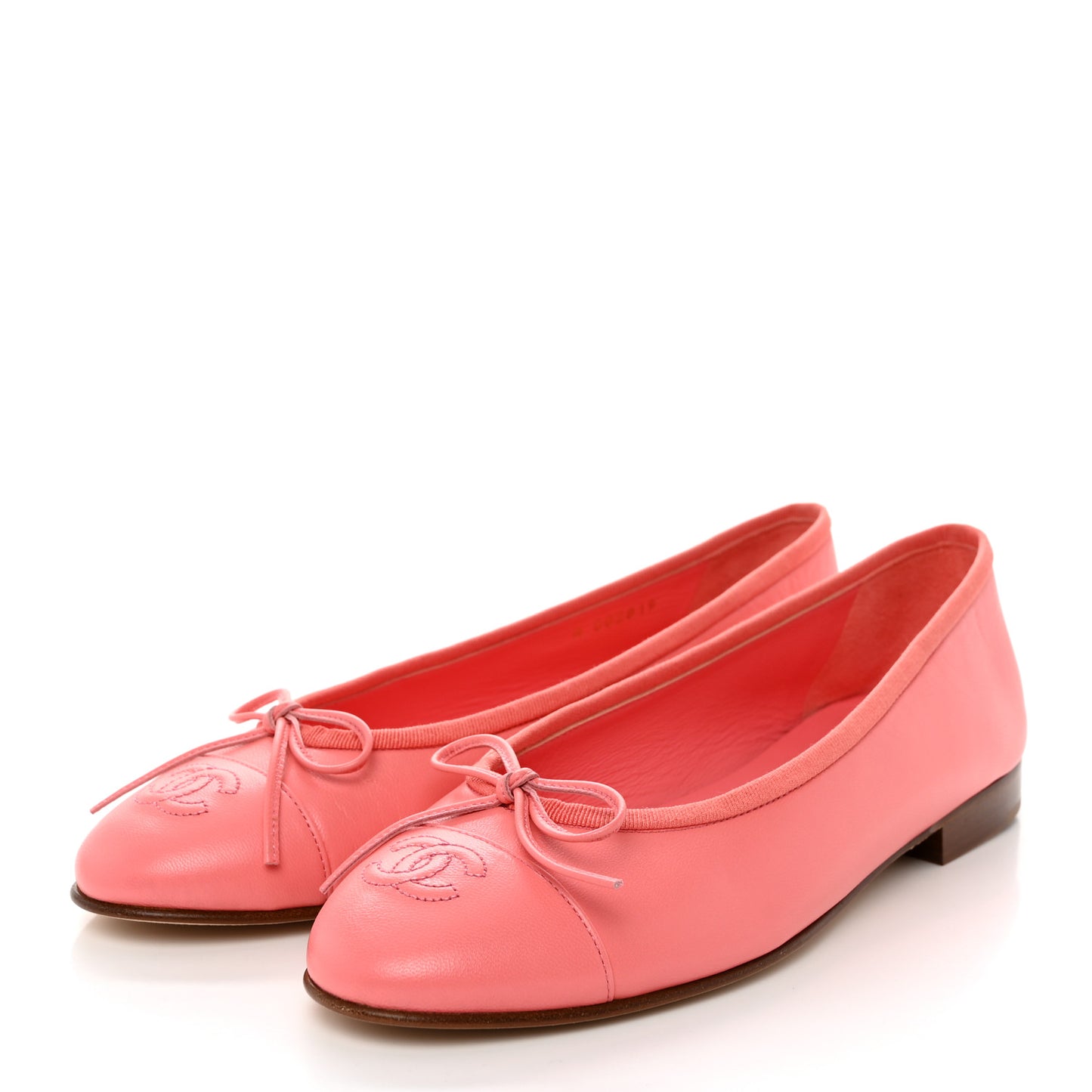 Goatskin Cap Toe CC Ballerina Flats 38 Pink