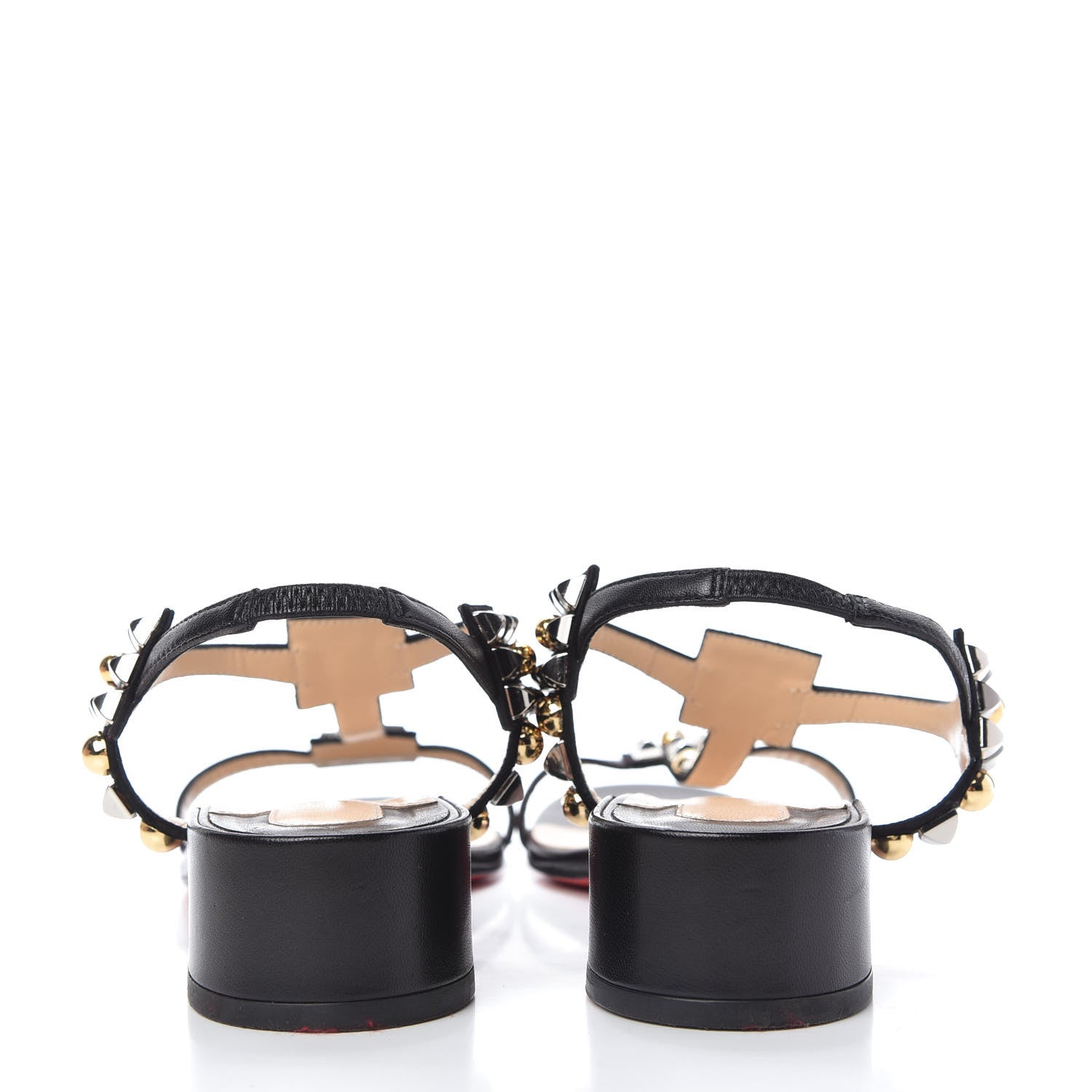 Christian Louboutin Nappa Kaleidra 25 T-Strap Sandals 38.5 Black 6 of 9