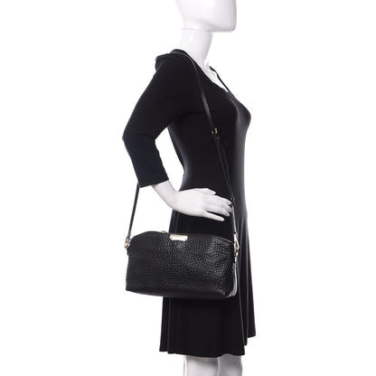 Burberry Signature Grain Calfskin Small Chichester Crossbody Clutch Bag Black 2 of 11