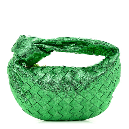 Bottega Veneta Metallic Nappa Intrecciato Mini Jodie Parakeet 1 of 10