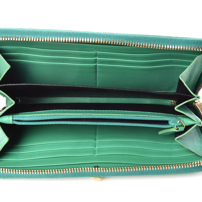 Saint Laurent Calfskin Classic Y Ligne Zip Around Wallet Macho Menthe 5 of 13