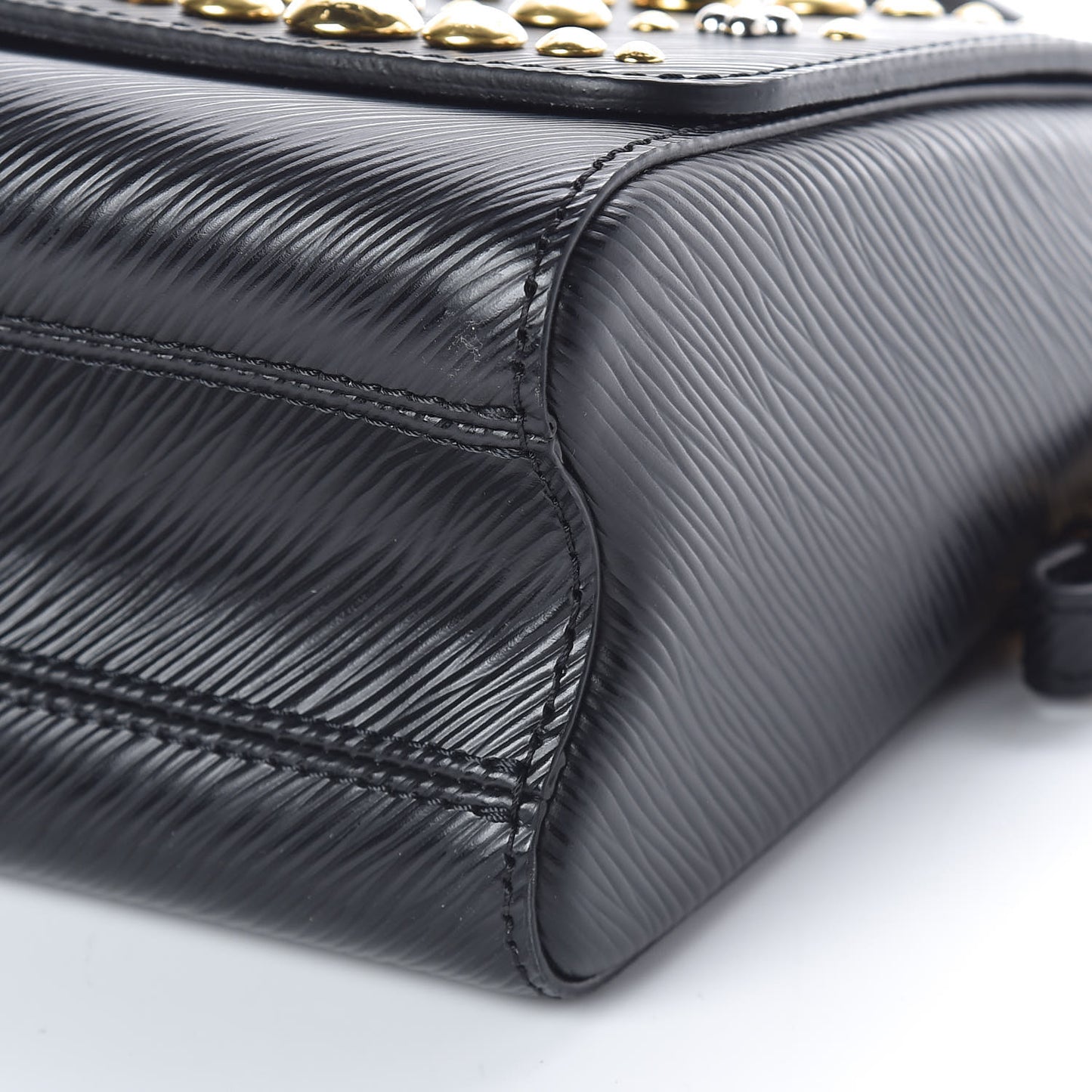 Epi Studded Sol Twist Shoulder Bag MM Black