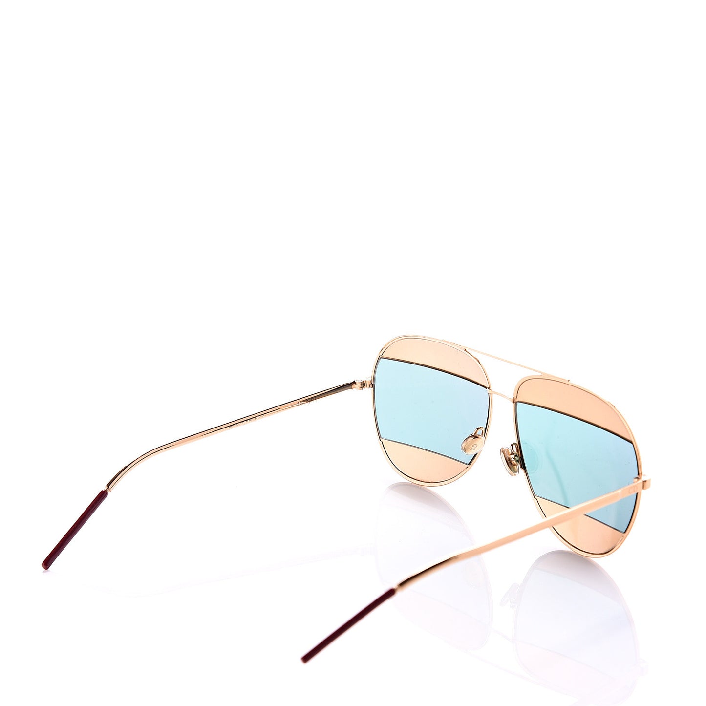 Split 1 Aviator Sunglasses Rose Gold