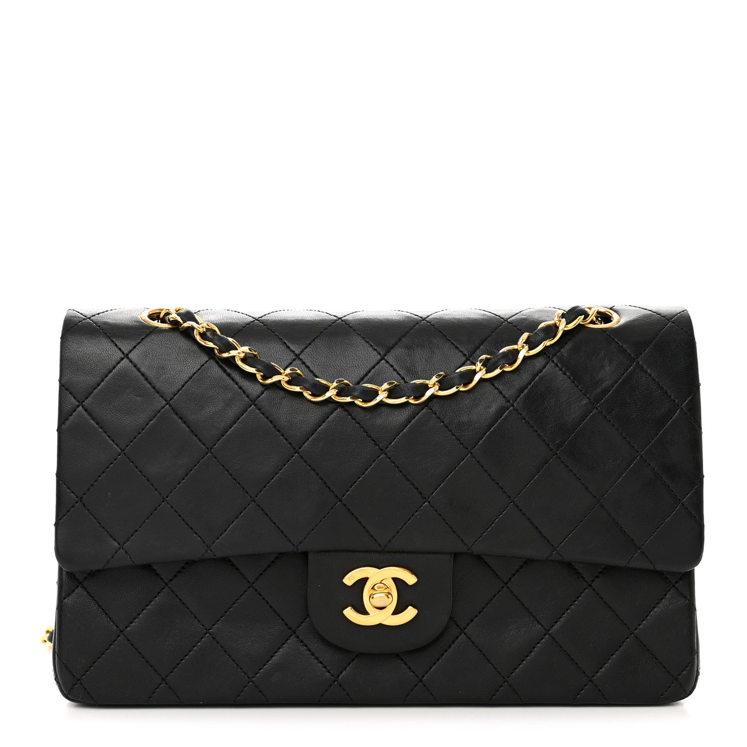 Chanel Lambskin Quilted Medium Double Flap Black 1 of 22