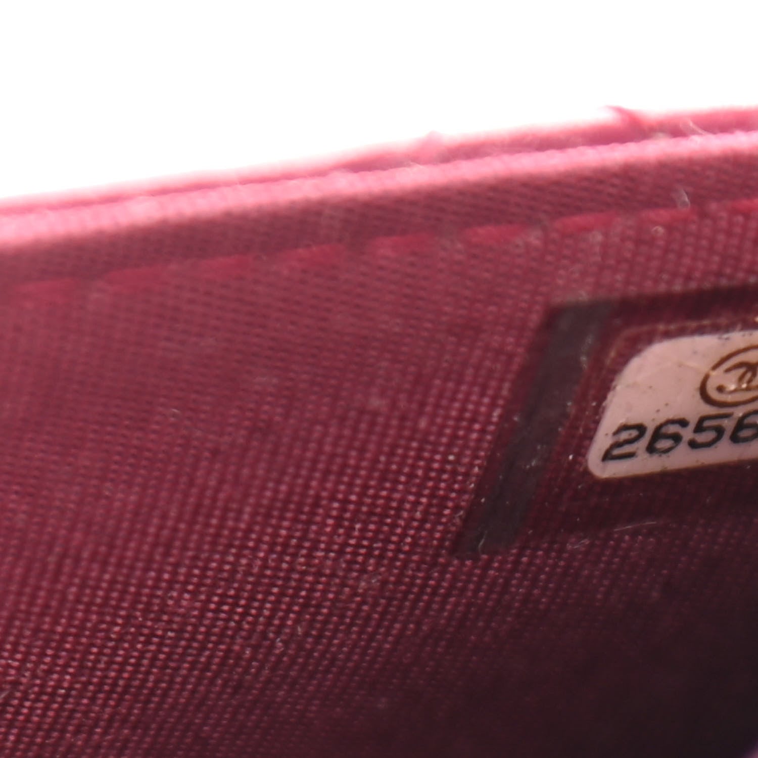 Chanel Goatskin Stitched Golden CC Wallet on Chain WOC Dark Red 8 of 13