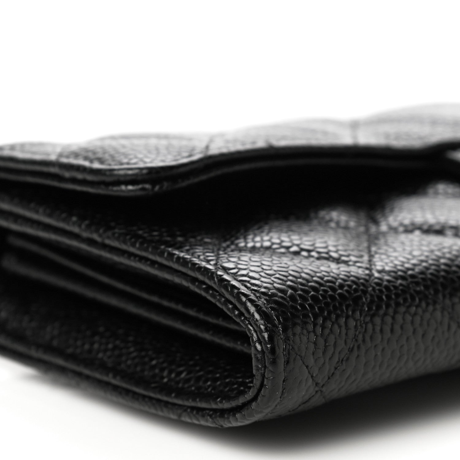 Chanel Caviar Quilted Large Gusset Flap Wallet Black 10 of 12