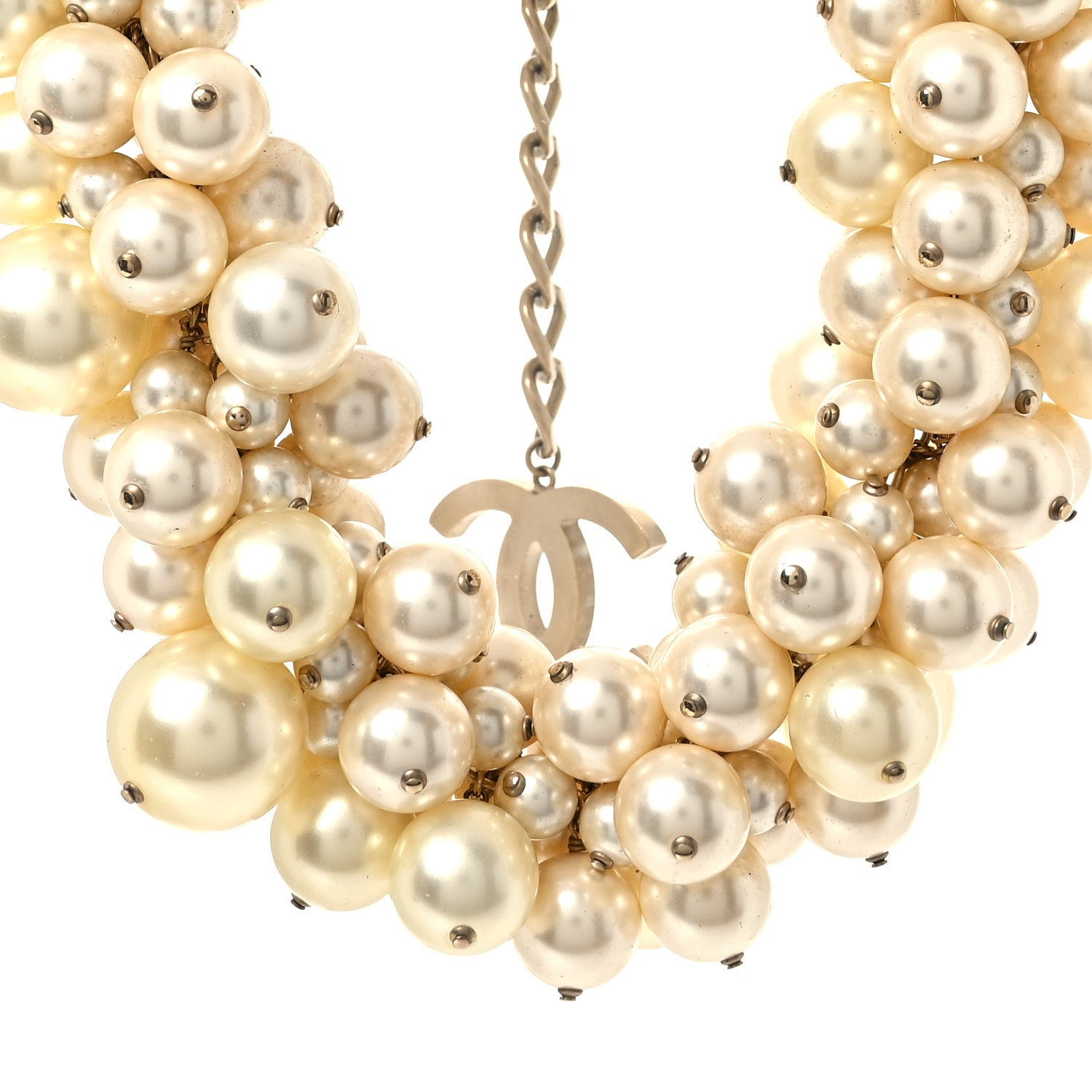 Chanel Pearl Choker Necklace Gold 1 of 6
