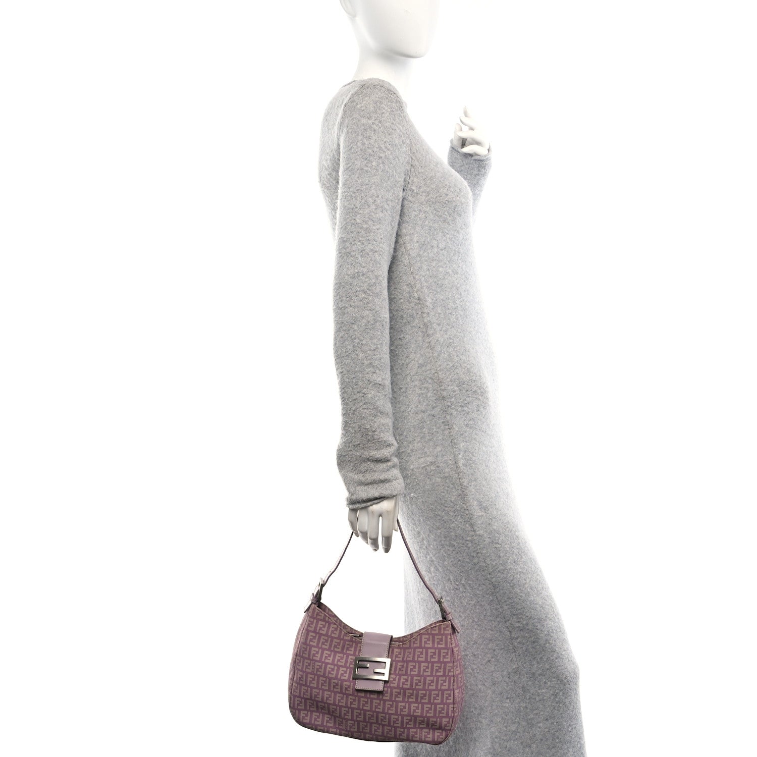 Fendi Zucchino Cuoio Hobo Lilla 2 of 10