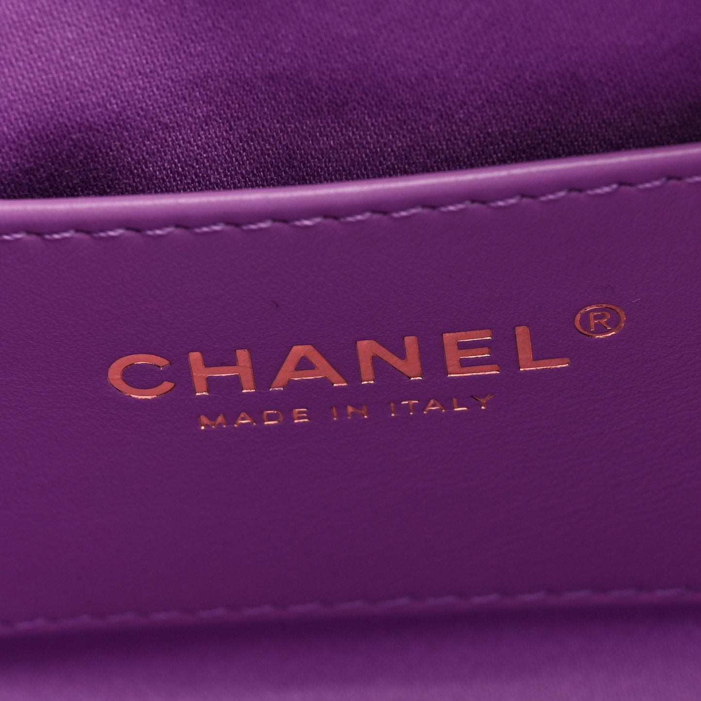 Suede Quilted Mini Chanel 25 Handbag Purple