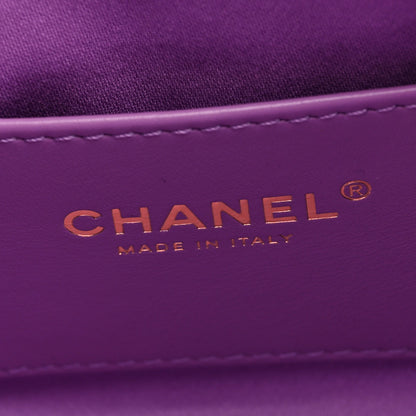 Chanel Suede Quilted Mini Chanel 25 Handbag Purple 6 of 10