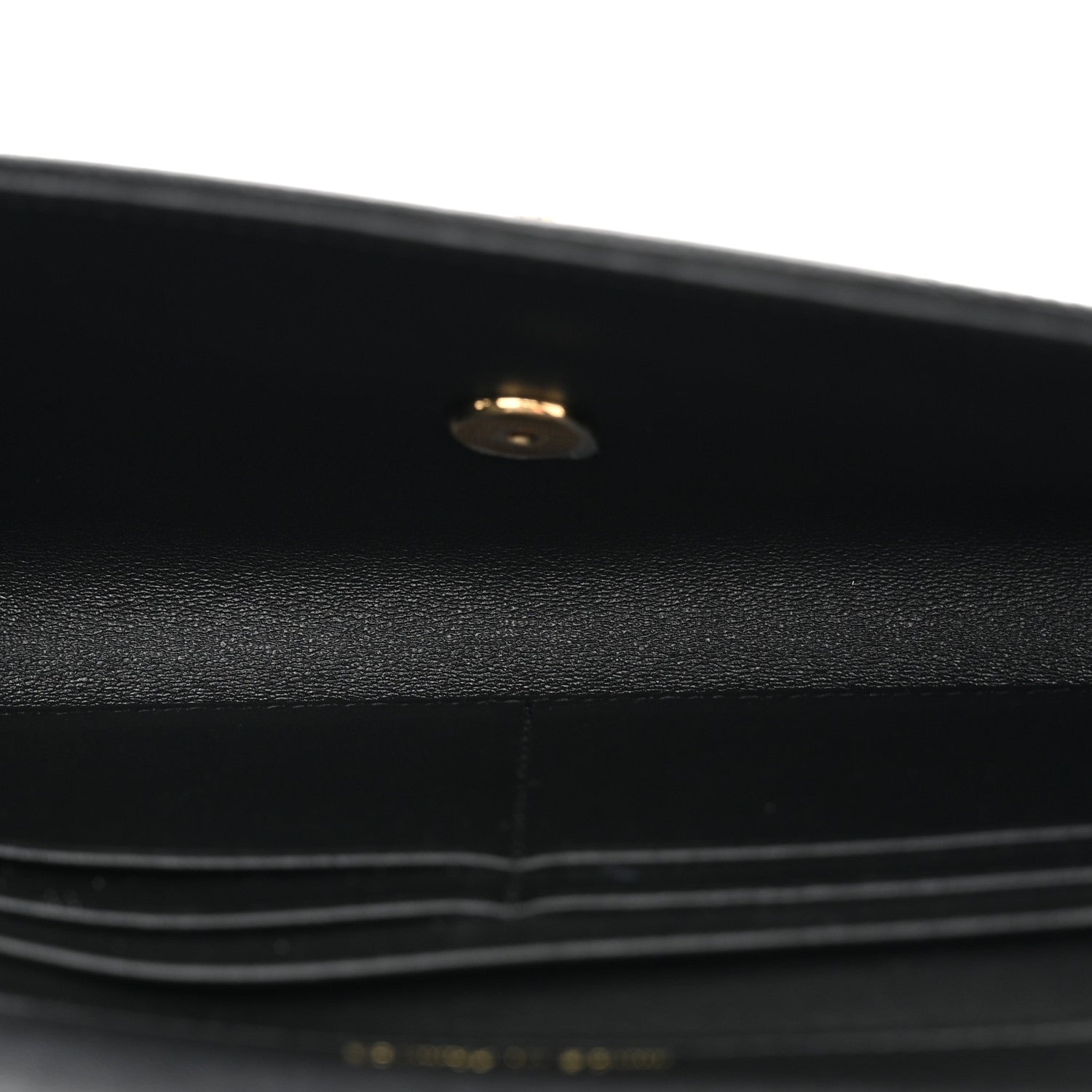 Chanel Calfskin Lizard Embossed Top Handle Long Clutch With Chain Black 5 of 11
