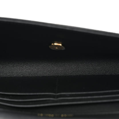 Chanel Calfskin Lizard Embossed Top Handle Long Clutch With Chain Black 5 of 11