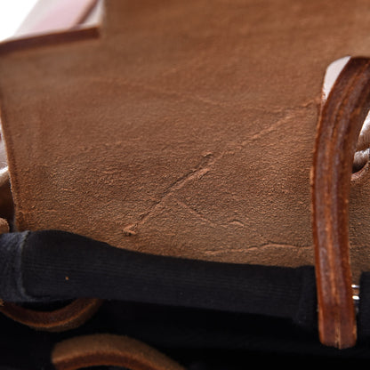 Hermes Toile Vache Calfskin Herbag 30 PM Black Natural 12 of 34