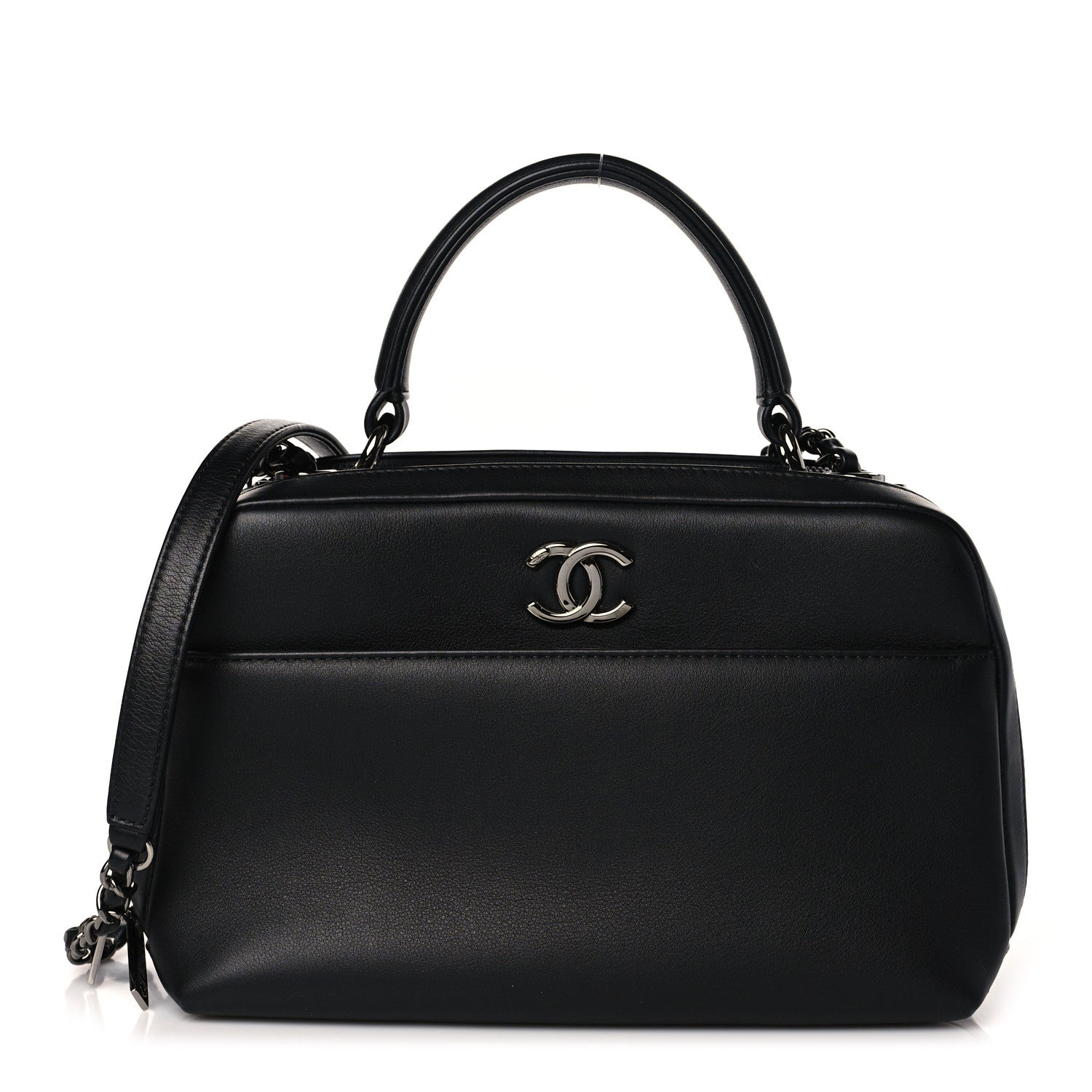 Chanel Calfskin Small Trendy CC Bowling Bag Black 1 of 9