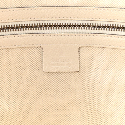 Gucci Grained Calfskin Logo Half Moon Hobo White 6 of 10