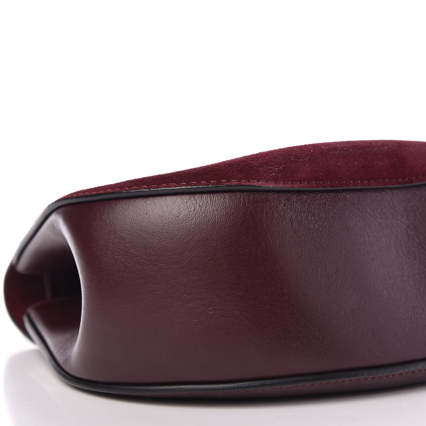 Suede Smooth Calfskin Drew Shoulder Bag Dark Purple