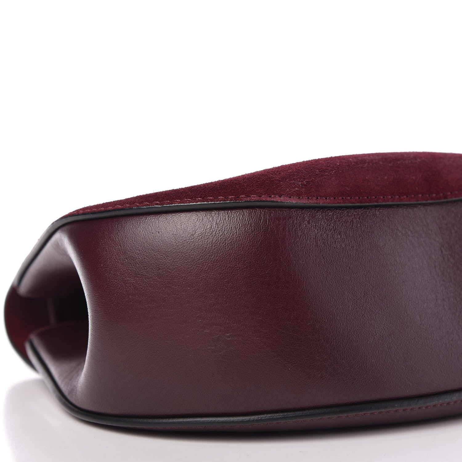 Chloe Suede Smooth Calfskin Drew Shoulder Bag Dark Purple 6 of 10